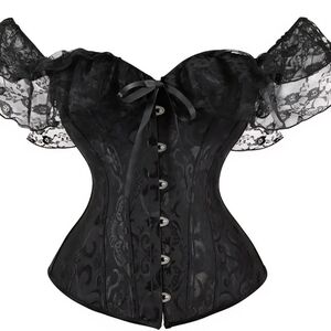 Glam Steampunk Goth Lacey Corset Top
